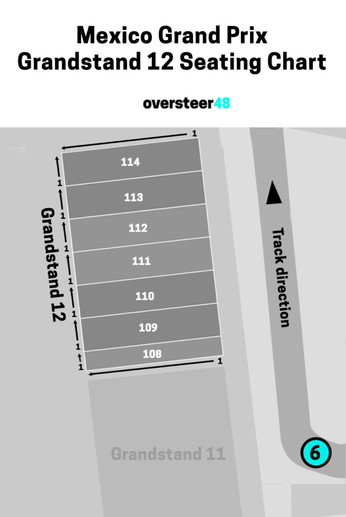 Mexico GP Grandstand 12 seating chart