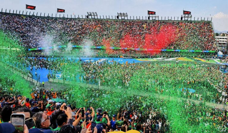Mexico Grand Prix atmosphere in the grandstands