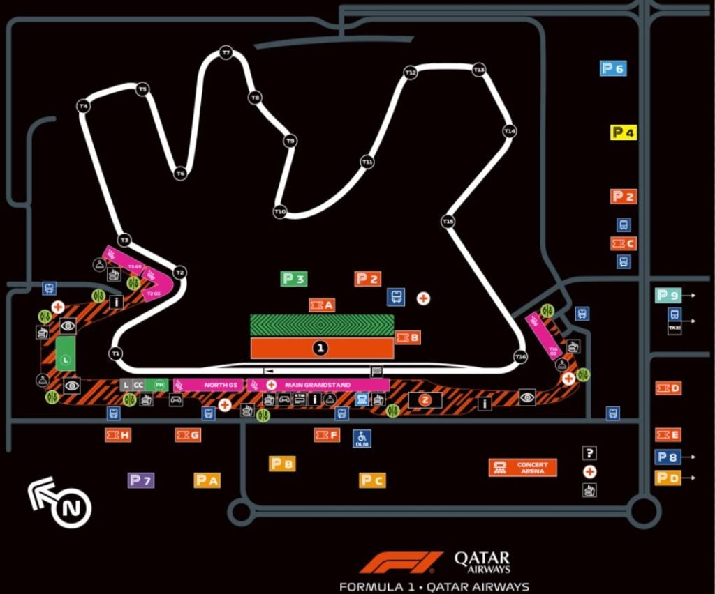 Qatar GP circuit spectator map