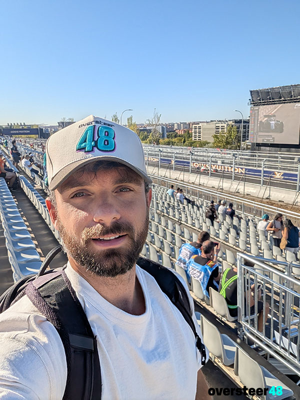Alex in the grandstand