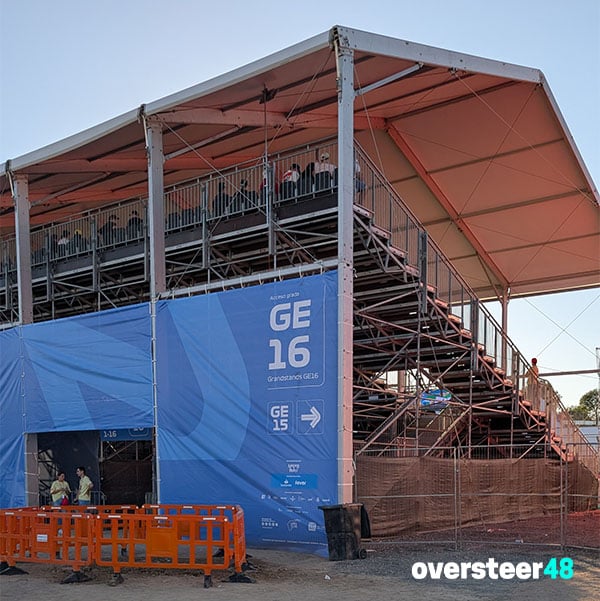 GE16 covered grandstand Spanish Grand Prix in Madrid