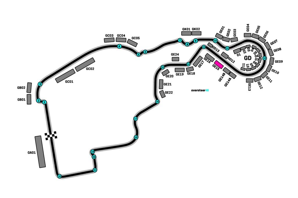 Madring GE15 grandstand location map